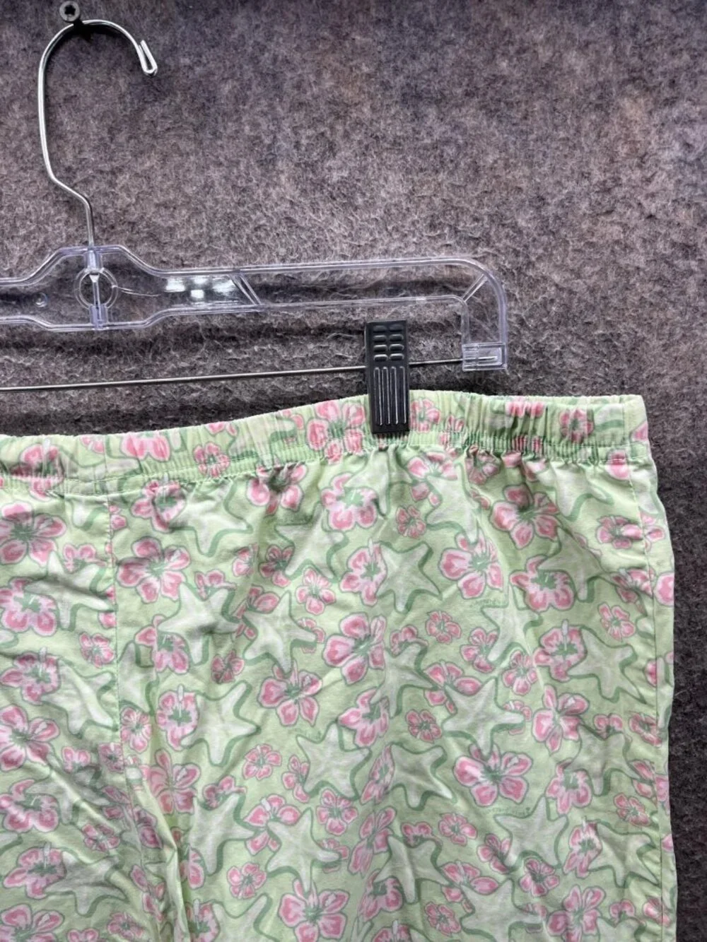 Vineyard Vines Sweatpants Women Medium Green Floral Cotton Pull On Lounge Pants
